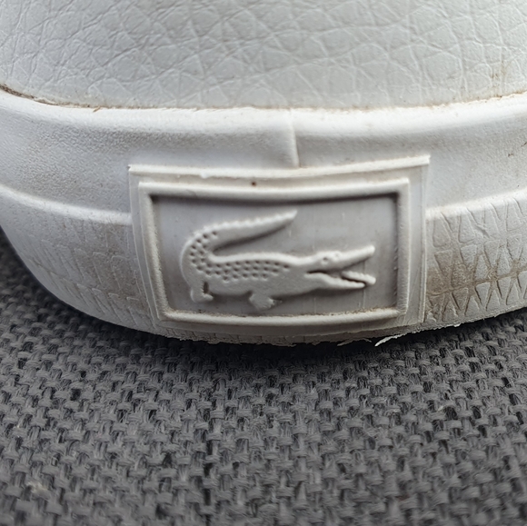 Lacoste Girls White Trainers Pink Detailing Vgc uk1 summer Sneakers - Picture 12 of 16